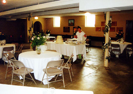tables setup in the Reception Hall